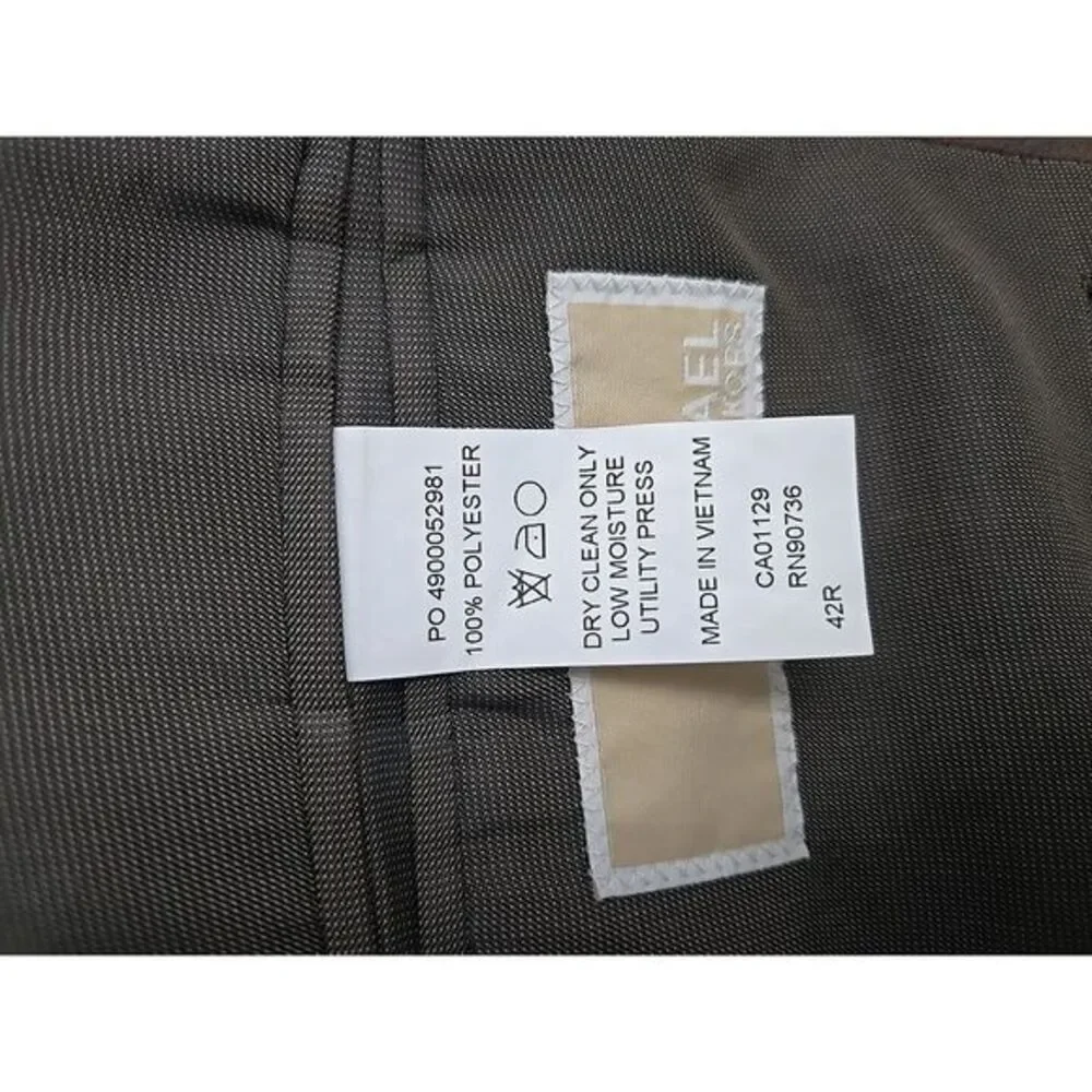 Michael‎ Kors Men's Distressed Faux Leather Blazer Jacket  Size 42R